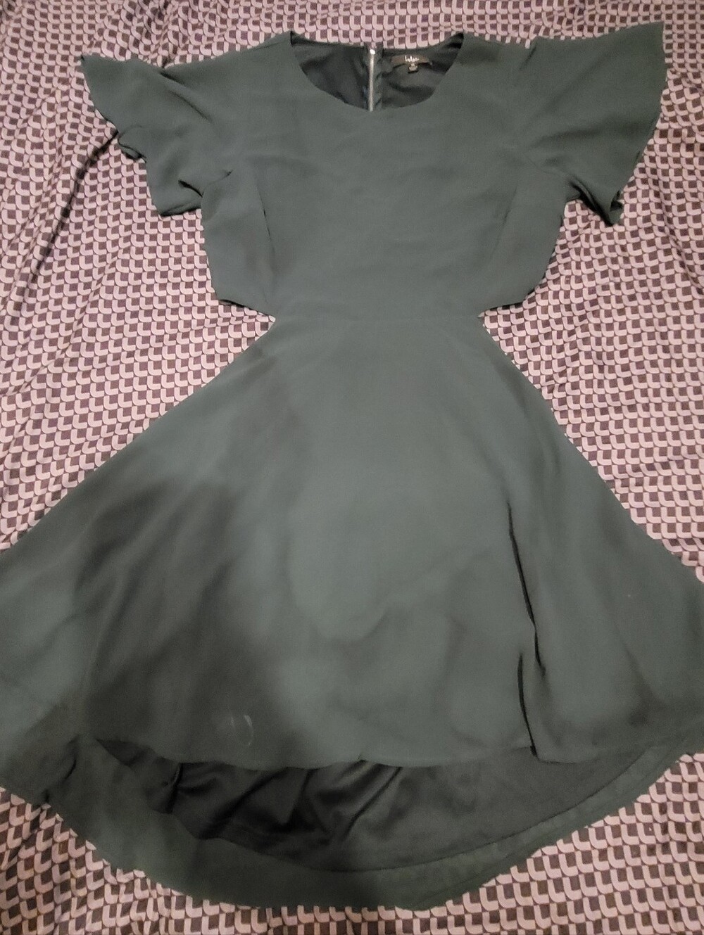Lulus Blissful Love Chiffon Cut-Out Mini Skater Dress Size XL
